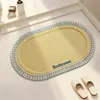 Alfombra de Piso de Lino Fresca y Sencilla para Baño, Entrada del Hogar, Absorbente, Secado Rápido, Antideslizante, Fácil de Cuidar