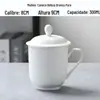Hotel Hotel Caneca Sala de Escritório Cerâmica Branco Puro Xícara de Chá com Tampa Copo Copo para Beber Logotipo Estampado