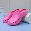 Novas pantufas de sala de cirurgia sapatos com furos de EVA pantufas de sola grossa para mulheres baotou protetor de médico pantufas antiderrapantes atacado