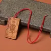 Transmisión en Vivo de Preciosos Amuletos Budistas Tallados, Colgantes de Guanyin para Hombres y Mujeres, Colgantes de Madera Antigua, Collares de Inspiración Zen, Regalos Navideños