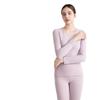 Conjunto de Ropa Interior Térmica de Otoño e Invierno Saint Song para Mujer, Hecho de Acrílico, Alta Elasticidad, Sin Costuras, Generador de Calor, Tejido Cepillado, Incluye Parte Superior e Inferior con Vellón Extra