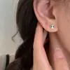 Pendientes Mini Panda Super Lindos del Amanecer de Primavera Pendientes de Botón de Panda Negro Dulces y Adorables para Mujer
