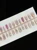 Uñas postizas KTShort en forma de T Sueños Dulces con moños 3D y diseños florales, lindos adhesivos para uñas French Cat-Eye al por mayor