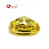 Procesamiento 3EX Flor de Hielo Triturado Brillante Cortador Forma de Flor Huevo Dan Amarillo Dorado Grueso Forma de Huevo de Dan Taladro de Zirconia Cúbica 7a Gema Artificial Zirconio Hao