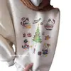 Sudadera de Manga Larga con Estampado Oversize para Mujer, Estilo Coreano Ins, Holgada, Nicho Bf, Chaqueta Casual Nueva Otoño e Invierno 2025