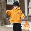 Chaqueta de Forro Polar para Niños Otoño Invierno Niños Abrigada con Capucha Cortavientos Roja 2026 Nueva Ropa de Invierno para Bebé Parka