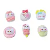 Pegamento de Crema Brillante de Dibujos Animados Gato Bola de Arroz Papas Fritas Accesorios de Resina DIY Pasador Tocado Accesorios para el Cabello Venta al por Mayor