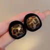 Pendientes Geométricos Irregulares con Estampado de Leopardo de Lujo Ligero de Moda para Mujer, Estilo Minimalista, Diseño de Nicho, Pendientes de Gama Alta