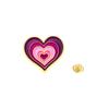 Insignia broche de la serie de amor de dibujos animados creativo degradado arcoíris forma de corazón de durazno lindo accesorios de insignia para niños