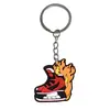 Popular Colgante Llavero para Mochila de Hockey sobre Hielo Colgante Pegamento Suave de PVC Joyería DIY Llavero Pequeño Regalo
