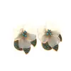 Pendientes de Aleación de Cobre para Mujer con Estilo Retro Francés, Diseño de Nicho, Temperamento Elegante de Gama Alta, Transmisión en Vivo Transfronteriza de Segunda Mano