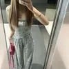 [Tela Fresca de Algodón y Seda] [Con Almohadilla en el Pecho] Pijama Nuevo de Dibujos Animados para Mujer Primavera/Verano, Manga Corta, Pantalón Largo, Corte Holgado, Estilo de Moda