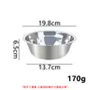 Tazón de acero inoxidable 304 para uso doméstico, tazón para mezclar de grado alimenticio, tazón para batir huevos, tazón para selección de ingredientes de olla caliente picante, tazón para cocinar