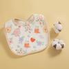 Babadores de Bebê Impermeáveis Gaze Toalha de Saliva Babador de Algodão Puro Babador de Saliva para Recém-Nascido Babador Pétala Anti-Vômito Primavera e Verão