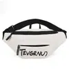 Bolsa Transversal Pequena Casual de Grande Capacidade Estilo Coreano Marca da Moda Bolsa de Peito Masculina Bolsa de Ombro para Esportes e Trabalho Bolsa de Cintura com Letras para Celular