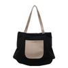 Bolsa Casual de Grande Capacidade Feminina 2024 Outono e Inverno Nova Simples Versátil Ombro Sacola Tote Leve Bolsa de Viagem