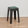Taburete de plástico grueso para adultos, Banco sencillo para el hogar, Taburete cuadrado apilable con asiento suave, Taburete alto para mesa de comedor de sala de estar