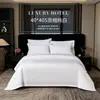 Modelo Nuevo 2026 Ropa de Cama para Hotel, Juego de Cuatro Piezas de 40 Hilos, Juego Blanco Puro Satín Jet, Configuración de Hotel 1.0m