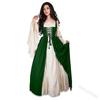 Disfraz de Halloween transfronterizo Vestido de corte retro de dos piezas para mujer Disfraz medieval para drama escénico