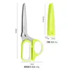 Tijeras de Acero Inoxidable para Cebolleta, Tijeras de Cocina para Cilantro y Verduras, Suplemento Alimenticio para Bebés, Papel para Cortar en Tiras Multicapa, Uso de Oficina, Tijeras de Cinco Capas en Stock