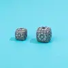 Plata de Ley S925 Plata Tailandesa Retro Flor Gesang Cuentas Espaciadoras Cuadradas Cuentas Sueltas Accesorios Cuerda de Cuentas Hecha a Mano para DIY Material