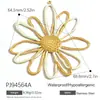 Yuhui Accesorios para Joyería DIY Transfronterizos Colgante de Acero Inoxidable con Flor de Goteo de Aceite Incrustaciones de Pedrería Corazón Chapado en Oro Real Accesorios DIY