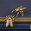 Ornamento Criativo de Inseto Mosca de Latão Mosca Animal de Estimação de Chá Antigo Artesanato de Latão para Desktop Mosca Pequenos Objetos de Cobre