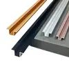 Tira de Borde en Forma de U de Aleación de Aluminio, Tira de Borde Ranurada en Forma de U, Tira Decorativa Metálica para Esquina Interior en Forma de U, Tira Decorativa para Techo