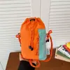 Bolso Cruzado de Hombro Único Lindo Estilo Coreano, Bolso Saco Fresco con Cordón para Mujer, Color Sólido, Resistente al Agua, Bolso de Hombro para Compras
