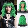 Peruca Cosplay Colorida Curta e Cacheada para Mulheres Conjunto Completo para a Cabeça Peruca Sintética Bob Roxo Fantasia