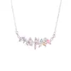 Collar Original Tiqia Flor de Glicinia Dopamina para Mujer Plata de Ley S925 Nicho Dulce y Elegante Collar de Flores Colorido