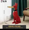 Adornos Grandes de Perro de Piso de Alta Gama Nórdicos Lujo Ligero Decoraciones para Sala de Estar Dormitorio Bandeja para Mueble de TV para Regalos de Inauguración