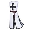Túnica Templaria con Cinturón de Caballero Cruzado Medieval Renacentista Disfraz de Guerrero para Cosplay de Halloween