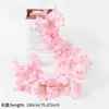Vinha de Flor de Cerejeira Decoração de Teto Interno Flor de Vinha Flores Artificiais de Plástico para Decoração de Casamento Cobertura de Tubo de Ar Condicionado