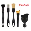 Juego de Cepillos para Detallado de Automóviles Cepillo Suave Kit de Cepillos de Limpieza para Interiores de Automóviles para Rejillas de Aire Tablero Espacios Cepillo de Lavado de Doble Cabeza