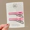 Pinza de pico de pato para maquillaje de moda estilo coreano, básico y simple, alto valor estético, pinza lateral, no deja marca, nuevo modelo 2026, pinza para el cabello elegante