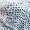 Nuevo tejido de encaje de algodón brocado red aleatoria forma de flor grande línea sin varilla vestido de novia vestido ropa infantil fábrica de telas venta directa