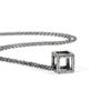 Colgante hueco de cubo cuadrado retro europeo y americano, marca de moda personalizada, collar para hombres y mujeres, joyería tridimensional simple para parejas