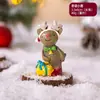 Decoración Navideña Mini Adornos de Resina Animales Pequeños de Escritorio Papá Noel Muñeco de Nieve Reno Decoraciones Regalos para Niños