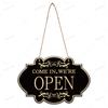 Placa de puerta de madera de doble cara para decoración de tienda de Amazon, para interiores y exteriores, con logotipo, para negocios, decoración del hogar
