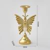 Decoração de Casa Estilo Europeu Mesa de Jantar de Luxo Leve Enfeites Jantar à Luz de Velas Vintage Adereços Suporte de Vela Decorativo Simples Arte em Ferro