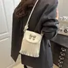 Bolsa para Teléfono Móvil con Borlas Nueva Tendencia Otoño e Invierno 2025 Nicho Bolso de Hombro para Mujer Aspecto Elegante Moda Casual Bolso Cruzado
