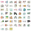 52 Pegatinas Frescas y Sencillas para Viajes al Aire Libre, Decoración de Mapa de Viaje, Material para Cuaderno de Viaje, Pegatinas para Maleta, Impermeables