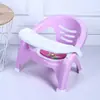 Silla Alta para Comer de Bebé, Respaldo Infantil, Silla Pequeña, Taburete Pequeño, Cinturón Anticaída, Plato para Comer, Mesa y Sillas de Comedor Semi-Nórdicas
