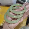 Atacado do Fabricante Pulseira de Barra Redonda de Jade Afegão Branco Tipo Gelo, Pulseira de Jade Verde Lago, Pulseira de Jade Transparente Gelo
