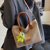 Bolso de Moda para Mujer 2025 Nuevo Bolso de Gran Capacidad Verano Portátil Distintivo Casual Simple Paja Elegante Bolso Tote