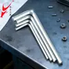 Llave Hexagonal Endurecida Galvanizada Niuli Destornillador Plano de Cabeza Plana en Forma de L Templado Herramienta de Soporte Manual de Ferretería en Forma de 7 con Doble Cabeza