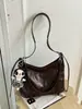 2026 Nuevo Bolso Suave de Cuero con Cera de Aceite Estilo Desgastado para Mujer de Gran Capacidad Bolso de Hombro Cruzado Bolso Tote Estilo Perezoso Japonés