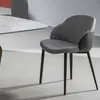 Cadeira de Jantar Minimalista Estilo Italiano com Encosto de Couro Designer Cadeira para Casa Luxo Leve Banqueta Simples para Adultos Cadeira Confortável para Hotel