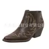 Juyuan 2026 Otoño e Invierno Nuevas en Stock Comercio Exterior Talla Grande Botas de Mujer Bordadas Wish Botas de Cuero para Mujer Europeas y Americanas de Amazon